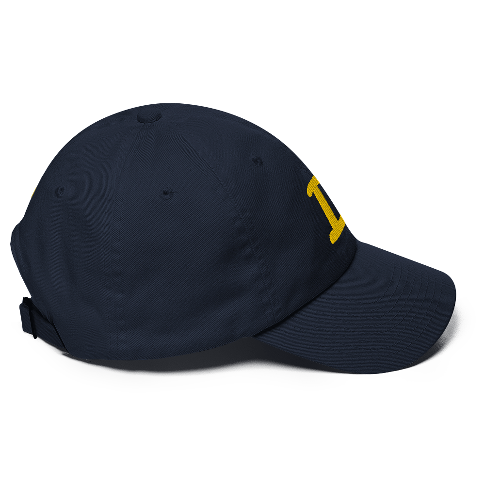 Detroit 'Old French D' Dad Hat (w/ Side Design) | Gold Embroidery