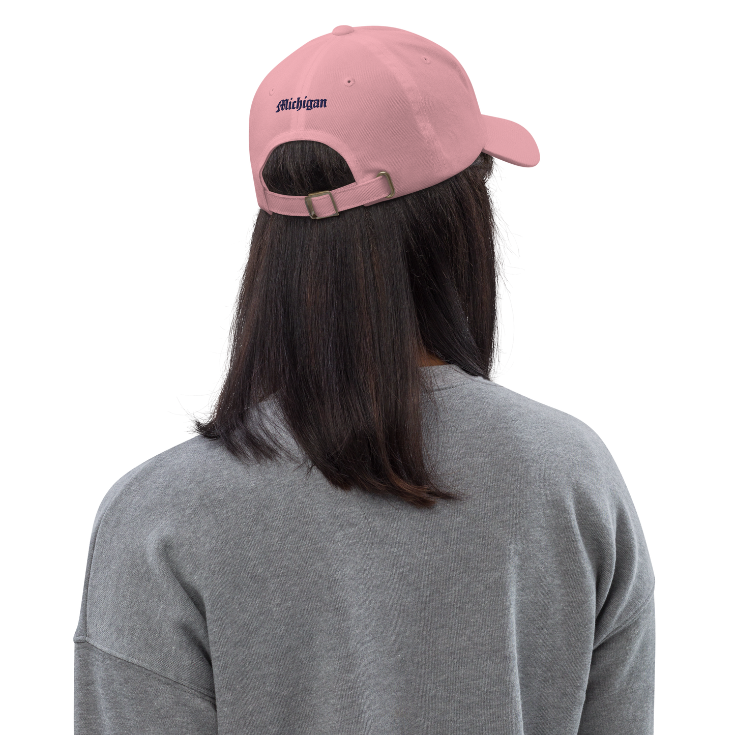 Old English 'M' Dad Hat (w 'Michigan' Back Design)