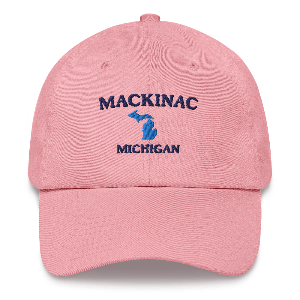 'Mackinac Michigan' Dad Hat (w/ Michigan Outline)