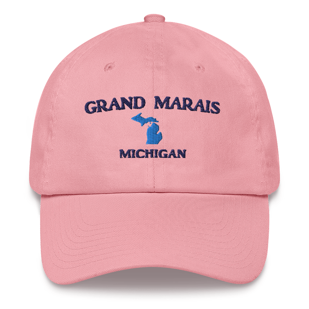 'Grand Marais Michigan' Dad Hat (w/ Michigan Outline)