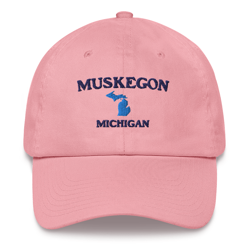 'Muskegon Michigan' Dad Hat (w/ Michigan Outline)