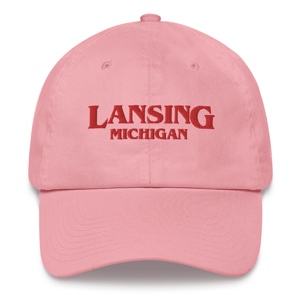 'Lansing Michigan' Dad Hat (1980s Drama Parody)