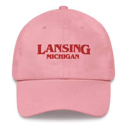 'Lansing Michigan' Dad Hat (1980s Drama Parody)