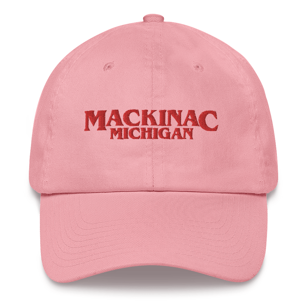 'Mackinac Michigan' Dad Hat (1980s Drama Parody)