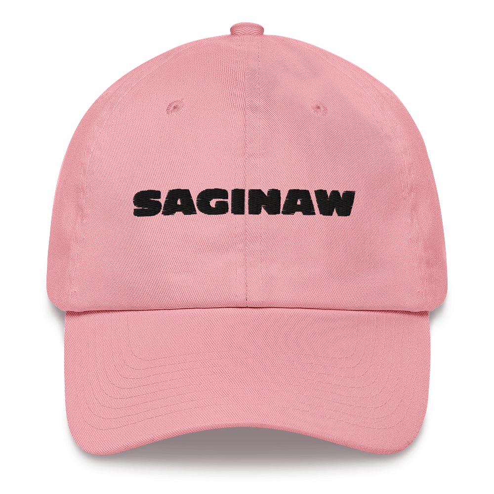 'Saginaw' Dad Hat | White/Black Embroidery