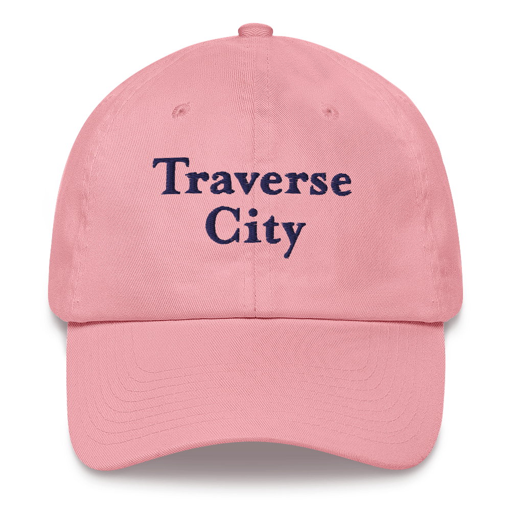 'Traverse City' Dad Hat | White/Black Embroidery