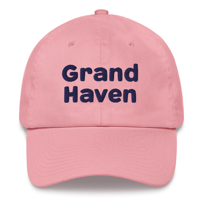 'Grand Haven' Dad Hat | White/Navy Embroidery