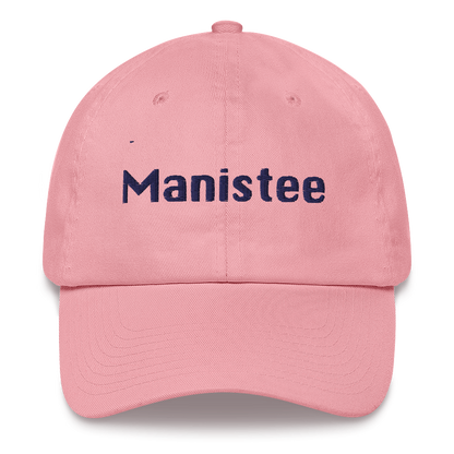 'Manistee' Dad Hat | White/Black Embroidery