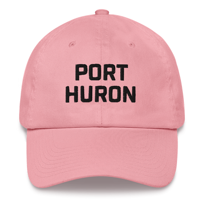 'Port Huron' Dad Hat | White/Black Embroidey