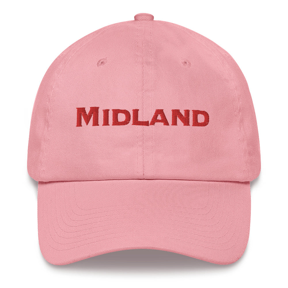 'Midland' Dad Hat | Red Embroidery