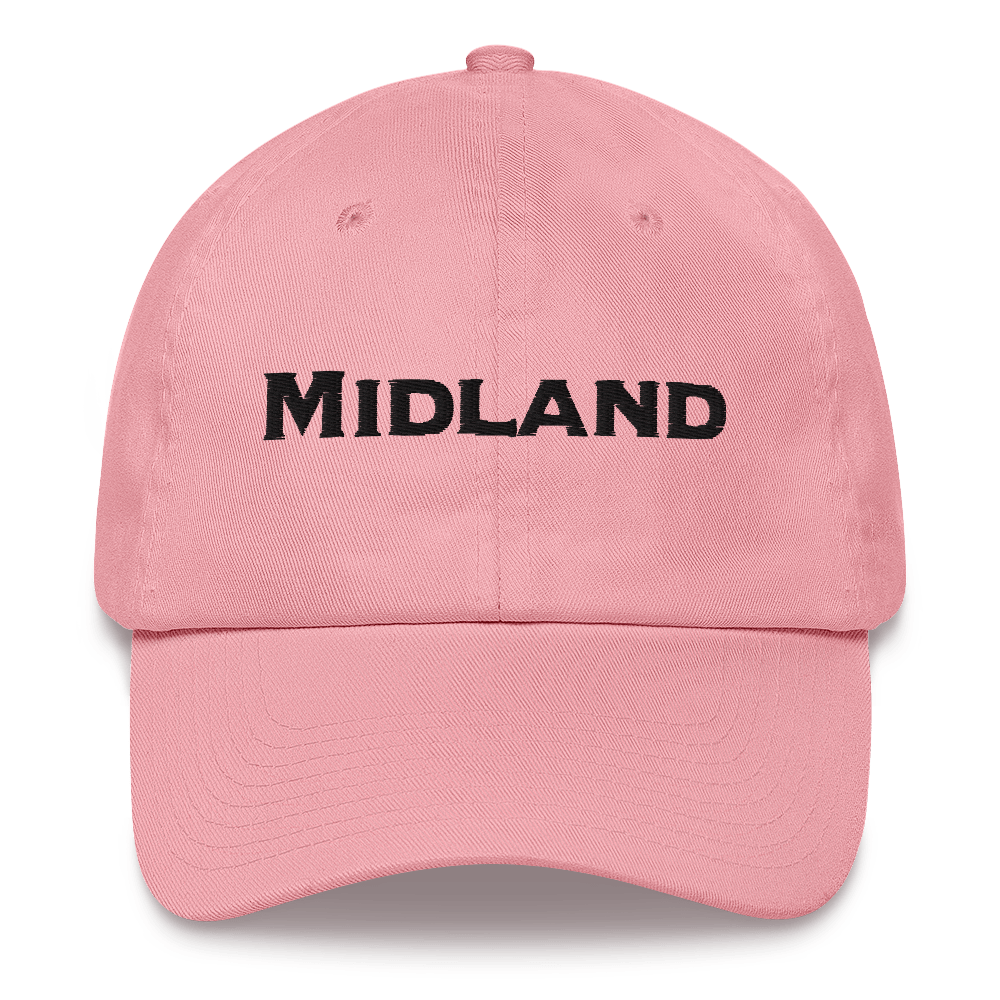 'Midland' Dad Hat | White/Black Embrodery