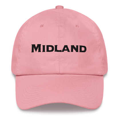 'Midland' Dad Hat | White/Black Embrodery