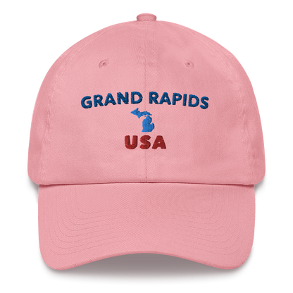 'Grand Rapids USA' Dad Hat (w/ Michigan Outline)