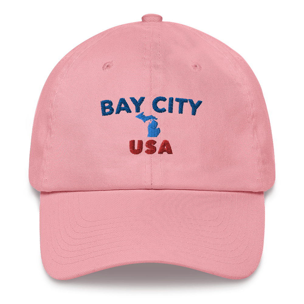 'Bay City USA' Dad Hat (w/ Michigan Outline)