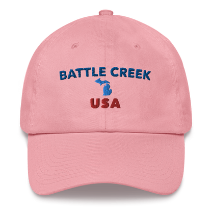 'Battle Creek USA' Dad Hat (w/ Michigan Outline)