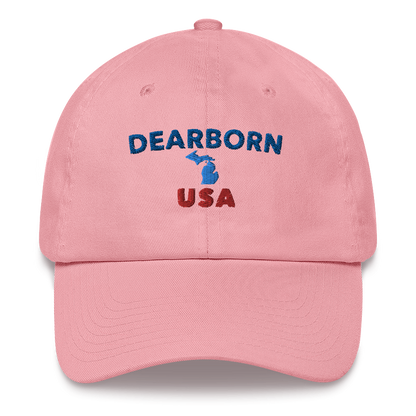 'Dearborn USA' Dad Hat (w/ Michigan Outline)