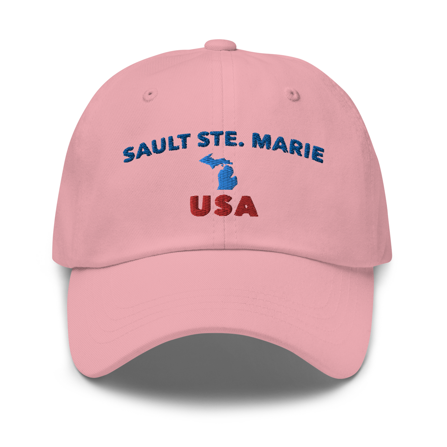 'Sault Ste. Marie USA' Dad Hat (w/ Michigan Outline)