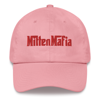 Michigan 'MittenMafia' Dad Hat (Gangster Font) | Red Embroidery