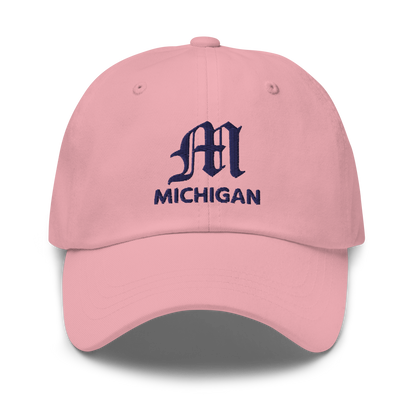 'Michigan' Dad Hat (w/ Old English 'M')