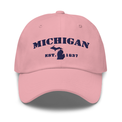 'Michigan EST 1837' Dad Hat (Army Font)