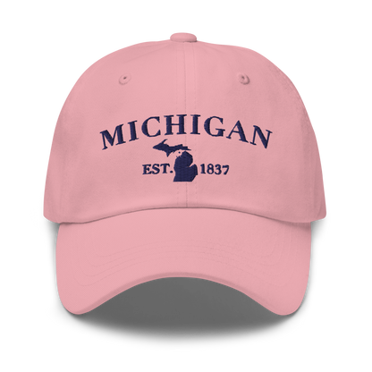 'Michigan EST 1837' Dad Hat (Didone Font)