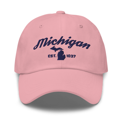 'Michigan EST 1837' Dad Hat (Script Font)