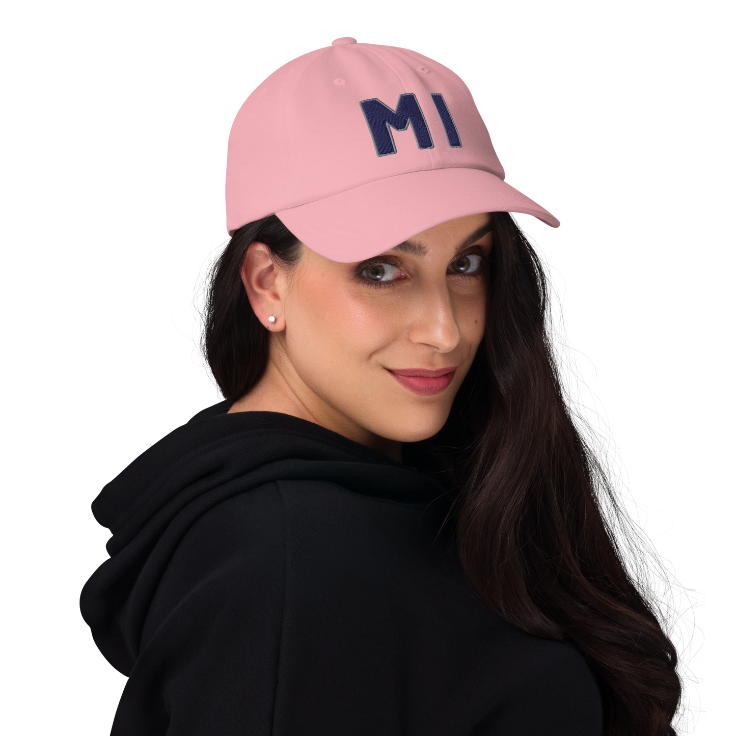 Michigan 'MI' Dad Hat (1940s Baseball Font)