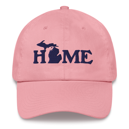 Michigan 'Home' Dad Hat (Woodcut Font)