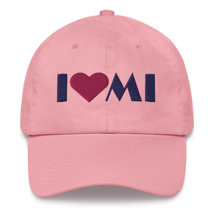 Michigan 'I ❤️ MI' Dad Hat (Art Deco Font)