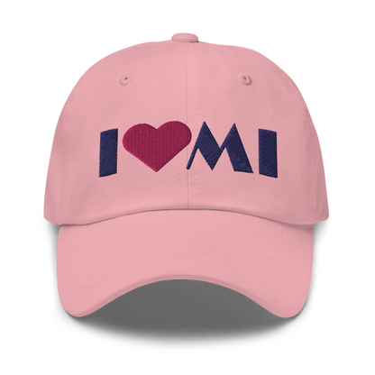 Michigan 'I ❤️ MI' Dad Hat (Art Deco Font)