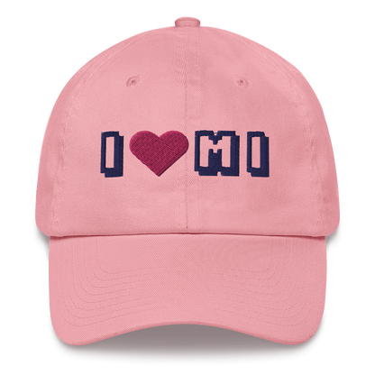 Michigan 'I ❤️ MI' Dad Hat (Arcade Font)