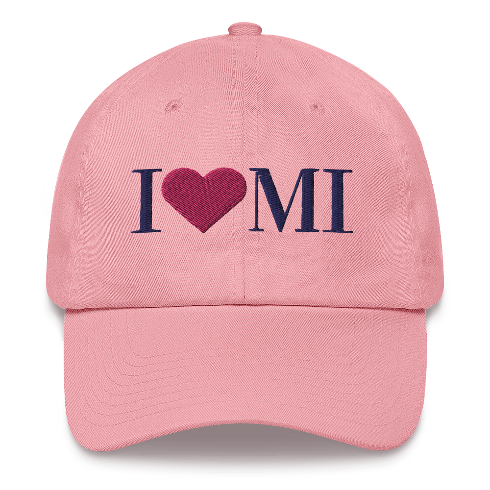 Michigan 'I ❤️ MI' Dad Hat (Didone Font)