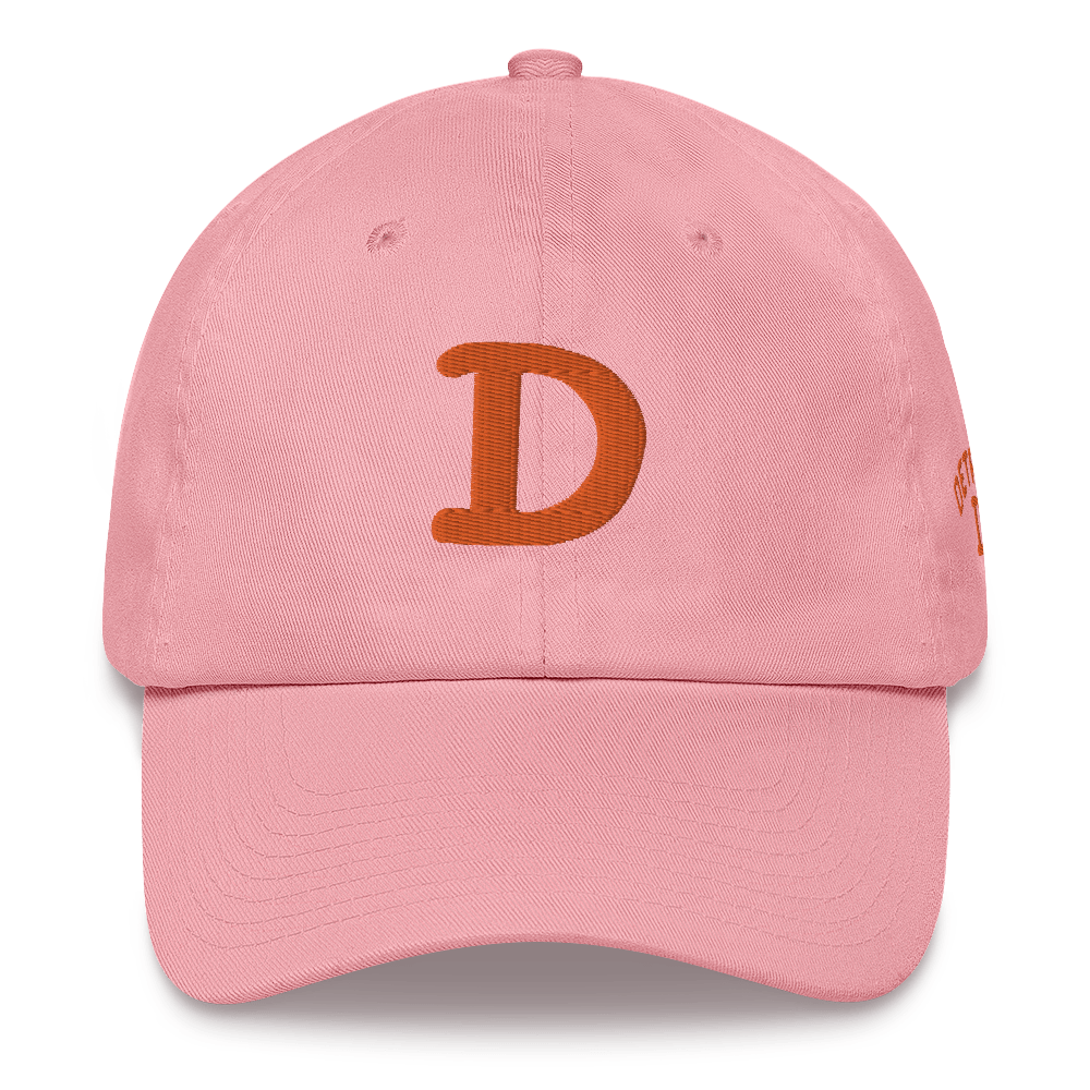 Detroit 'Old French D' Dad Hat (w/ Side Design) | Orange Embroidery