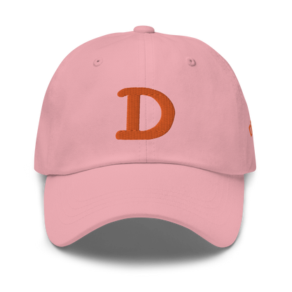 Detroit 'Old French D' Dad Hat (w/ Side Design) | Orange Embroidery