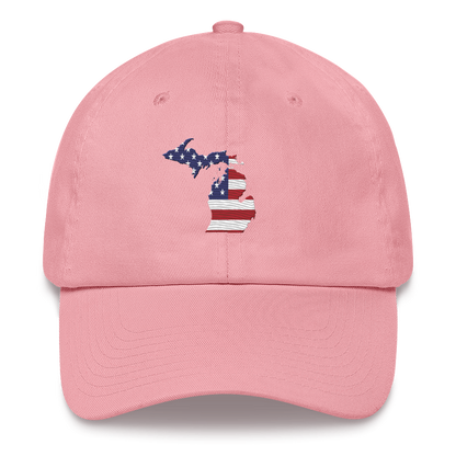 State of Michigan Dad Hat (w/ USA Flag Outline)