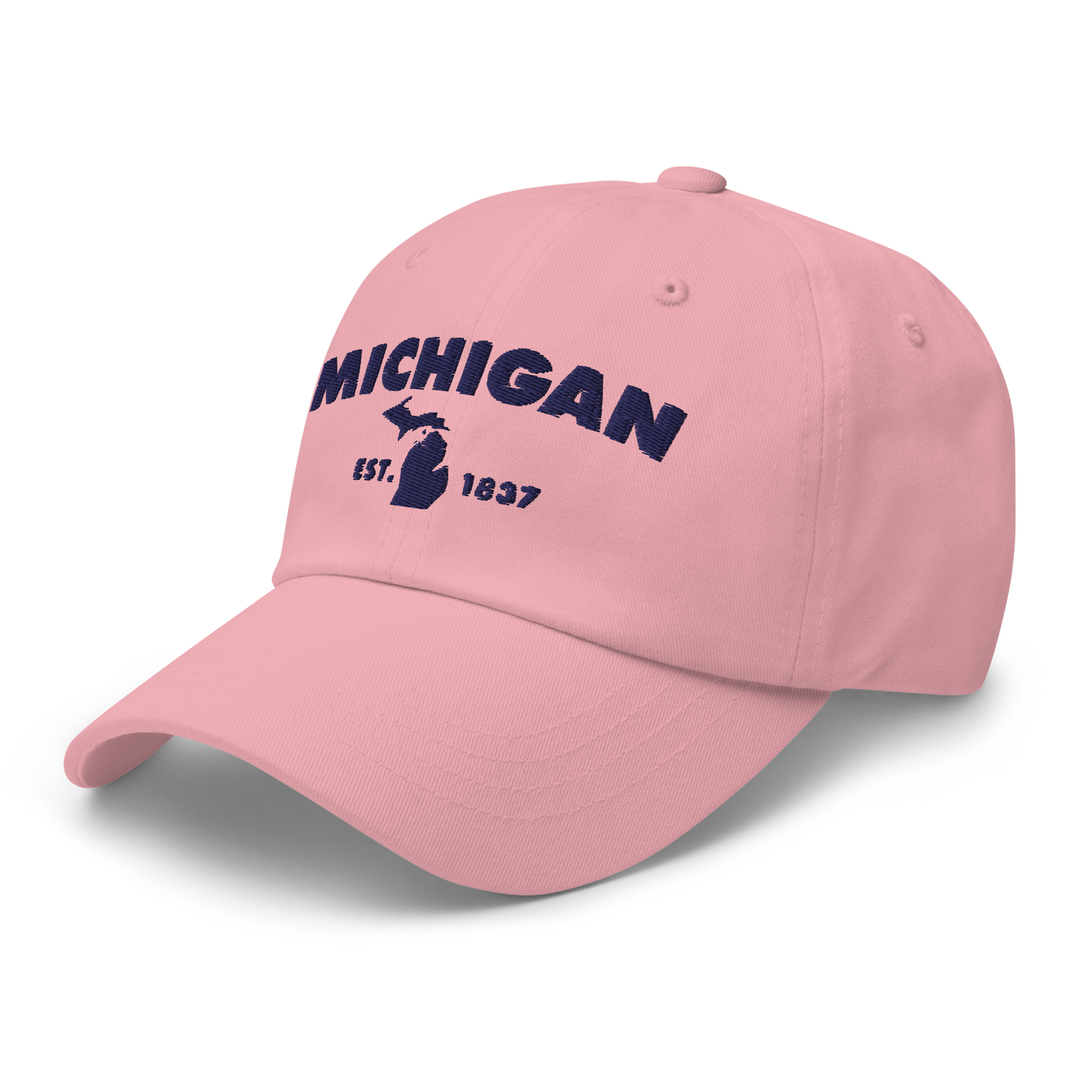 'Michigan EST 1837' Dad Hat (Geometric Sans Font)