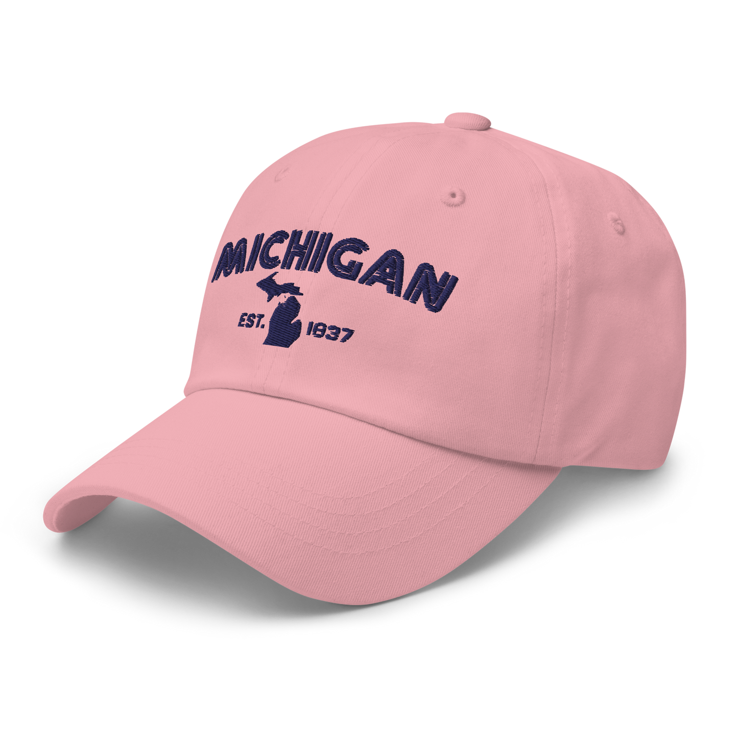 'Michigan EST 1837' Dad Hat (Metalpress Font)