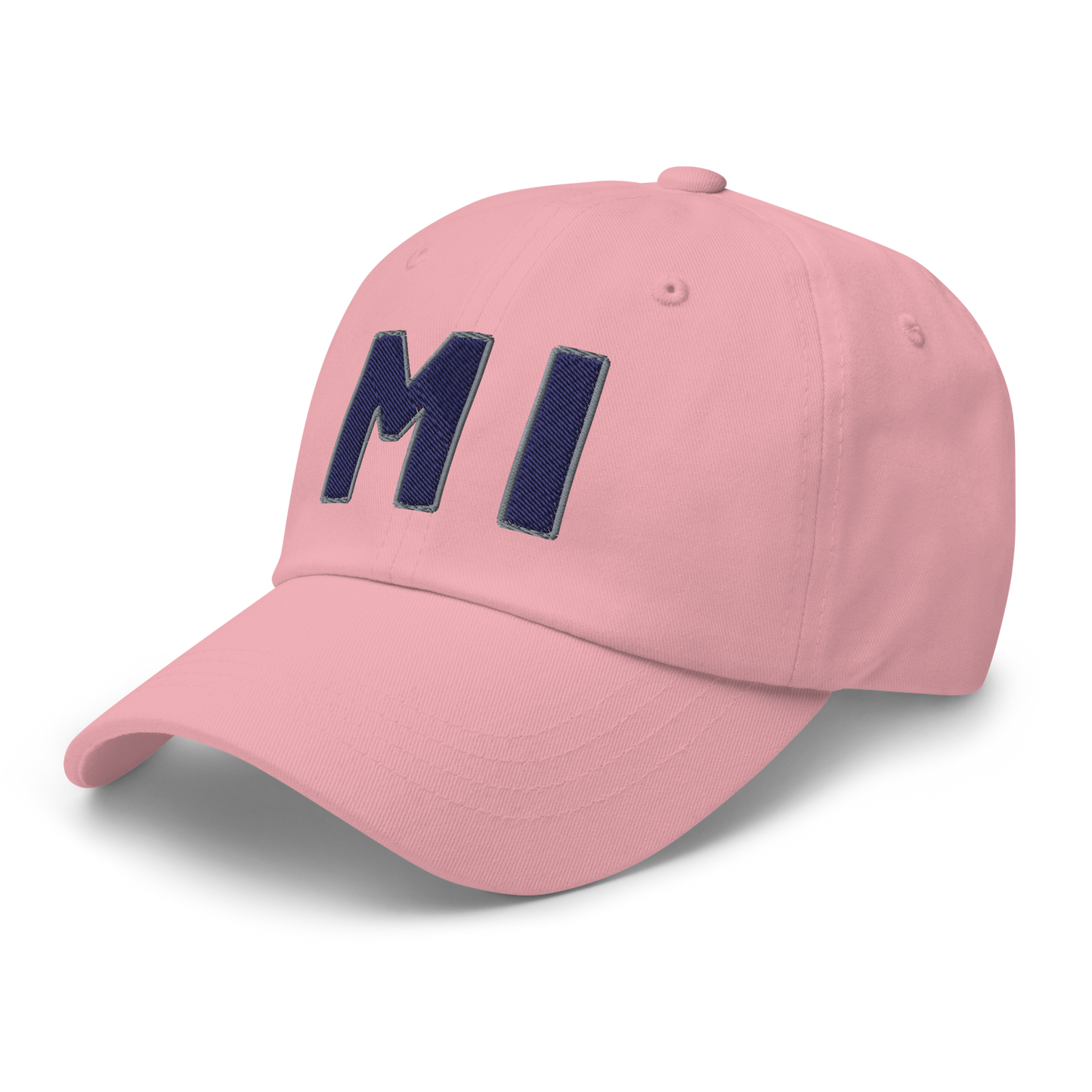 Michigan 'MI' Dad Hat (1940s Baseball Font)