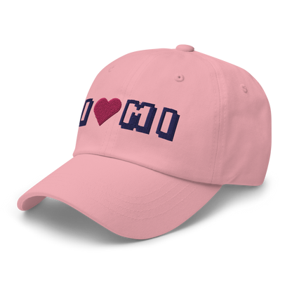 Michigan 'I ❤️ MI' Dad Hat (Arcade Font)