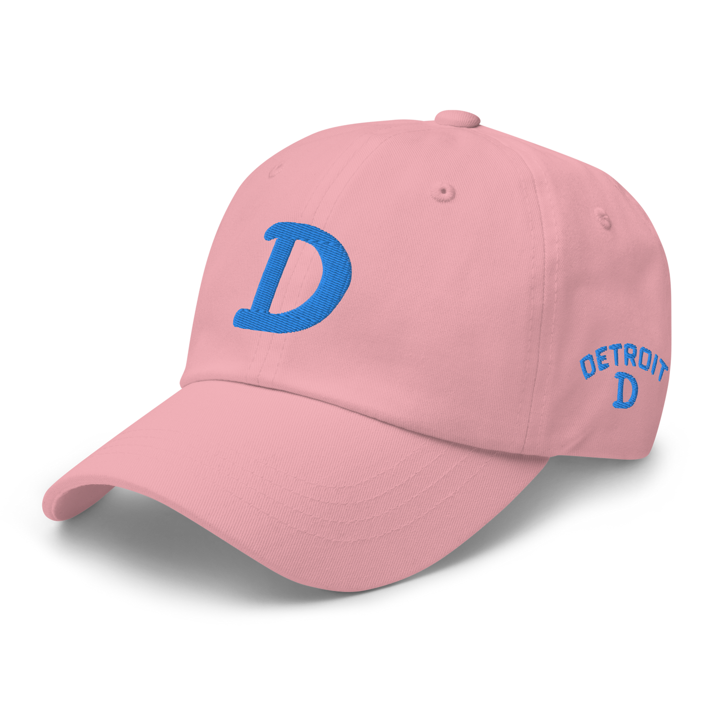 Detroit 'Old French D' Dad Hat (w/ Side Design) | Azure Embroidery