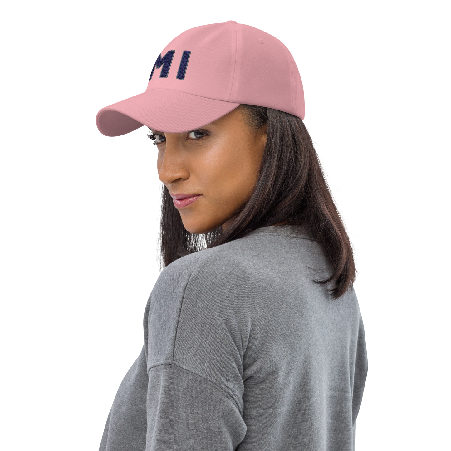 Michigan 'MI' Dad Hat (1940s Baseball Font)