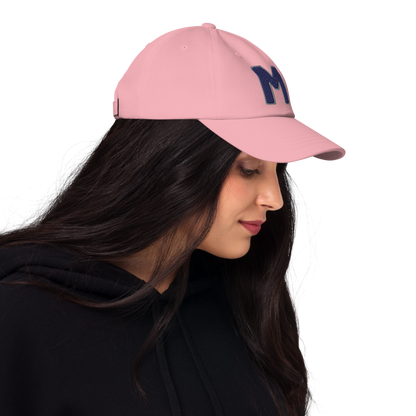 Michigan 'MI' Dad Hat (1940s Baseball Font)