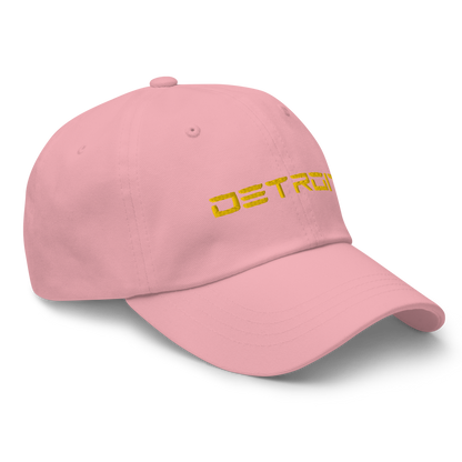 'Detroit' Dad Hat (Electric Font) | Gold Embroidery