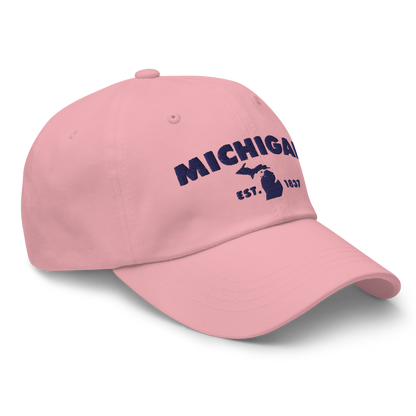 'Michigan EST 1837' Dad Hat (Geometric Sans Font)