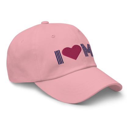 Michigan 'I ❤️ MI' Dad Hat (Metalpress Font)