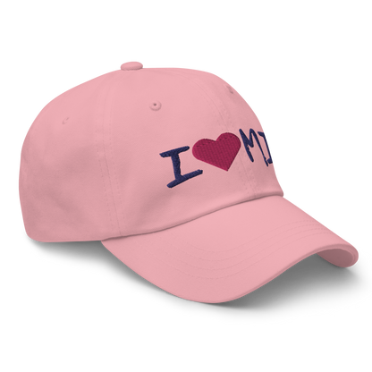 Michigan 'I ❤️ MI' Dad Hat (Brush Font)