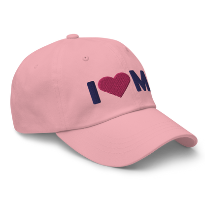 Michigan 'I ❤️ MI' Dad Hat (Rounded Swiss Font)