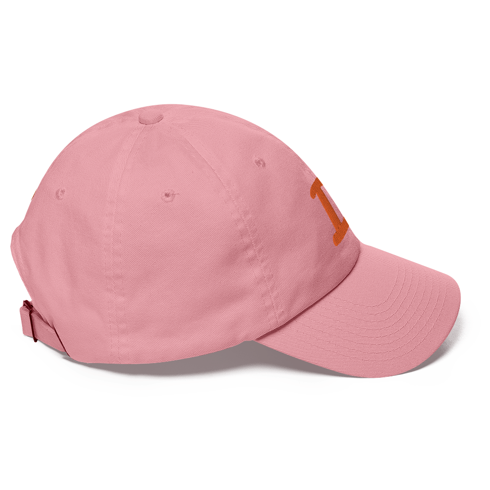 Detroit 'Old French D' Dad Hat (w/ Side Design) | Orange Embroidery