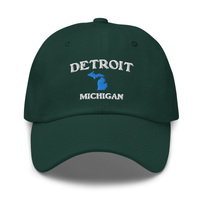 'Detroit Michigan' Dad Hat (w/ Michigan Outline)