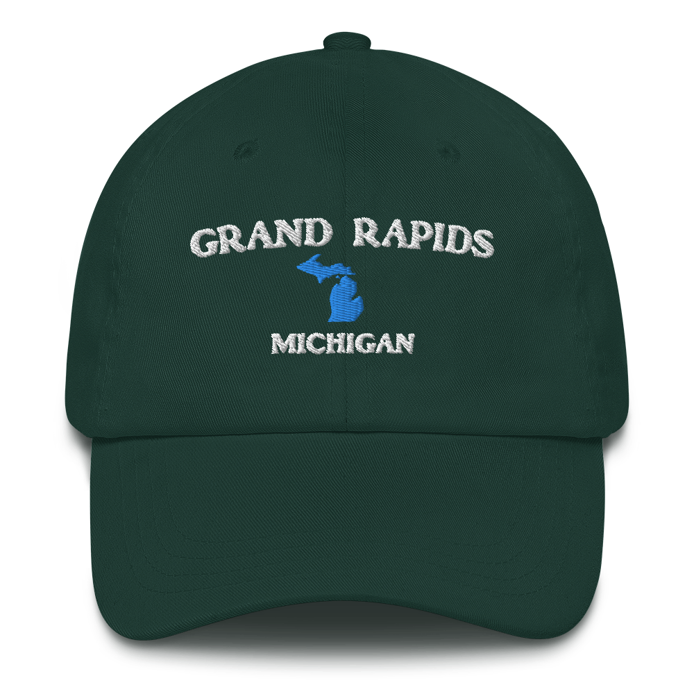 'Grand Rapids Michigan' Dad Hat (w/ Michigan Outline)